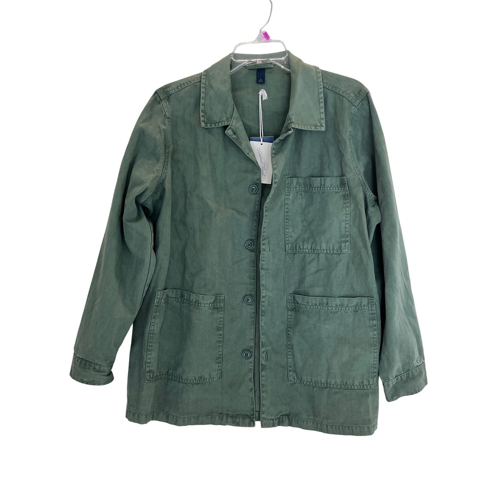 Universal Thread Womens Olive Green Cotton Chore Jacket Barn Coat Size M NEW